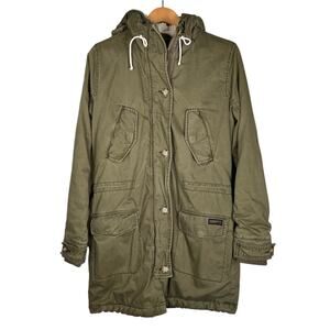 Abercrombie & Fitch Military Green Utility Sherpa Lined Parka Women’s Medium